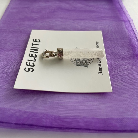 Selenite Sterling Silver Pendant ✨ - Picture 3 of 5